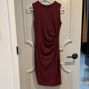 Theory Burgundy Midi Dress